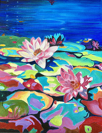 Lotuses oil painting